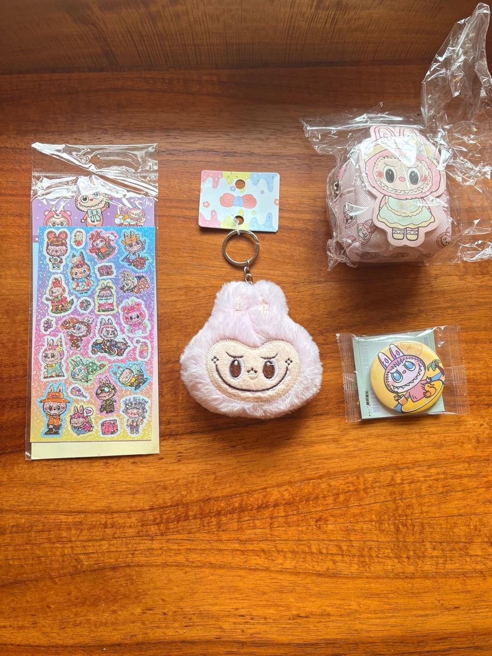 Pink Labubu accessories bundle